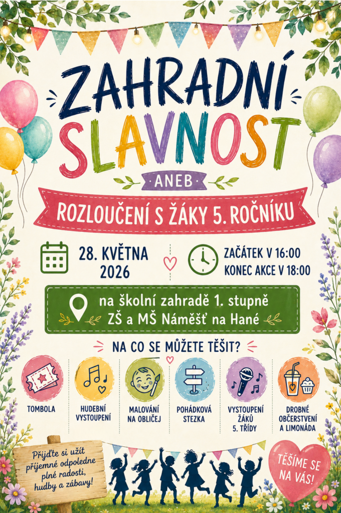 Pozvánka na zahradní slavnost